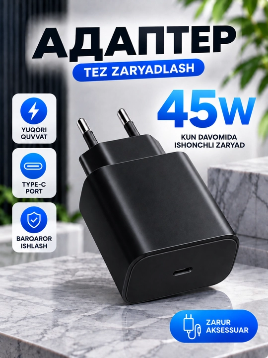 Zaryadlash kabeli va adapterlari uchun amaliy aksessuarlar