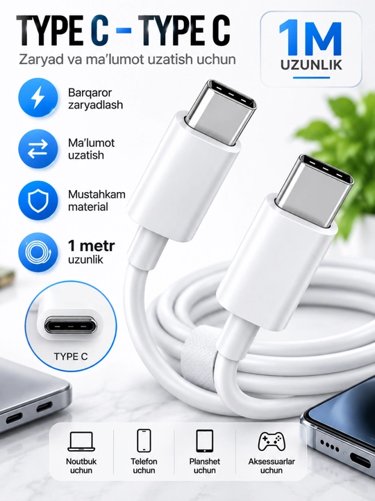 Zaryadlash kabeli va adapterlari uchun amaliy aksessuarlar