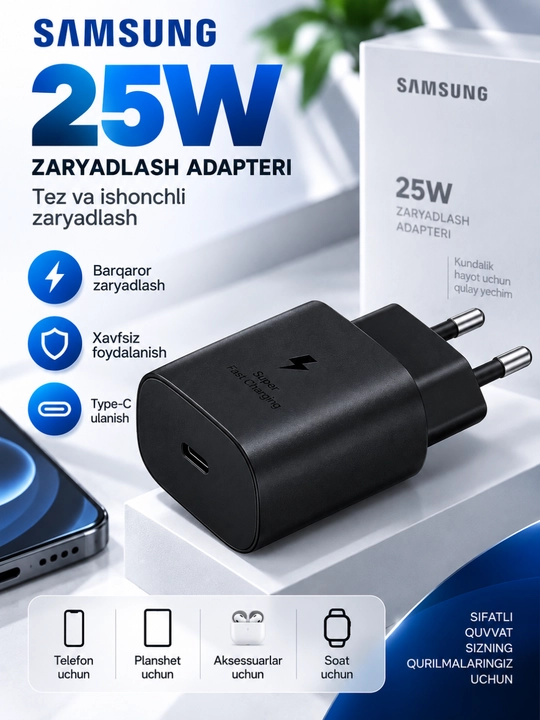 Zaryadlash kabeli va adapterlari uchun amaliy aksessuarlar