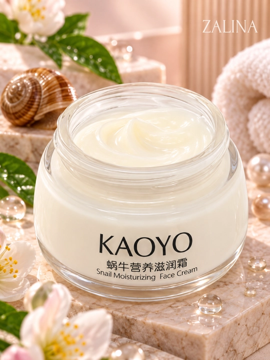Yuz kremi, ulitka mutsini bilan, namlantiruvchi,oziqlantiruvchi, tekislovchi KAOYO - 60 g