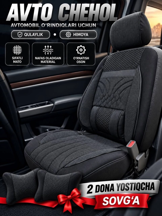 Avtomobil o‘rindiqlari uchun g‘iloflar butun saloni uchun Cobalt, Nexia Damas Gentra Spark - 