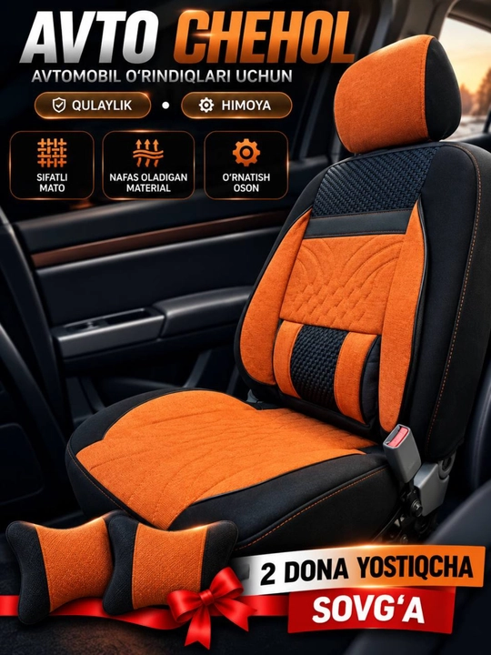 Avtomobil o‘rindiqlari uchun g‘iloflar butun saloni uchun Cobalt, Nexia Damas Gentra Spark - 