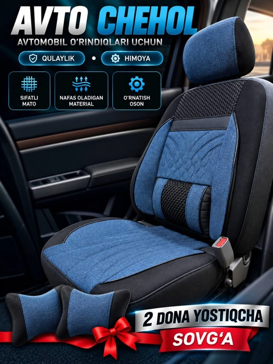 Avtomobil o‘rindiqlari uchun g‘iloflar butun saloni uchun Cobalt, Nexia Damas Gentra Spark - 