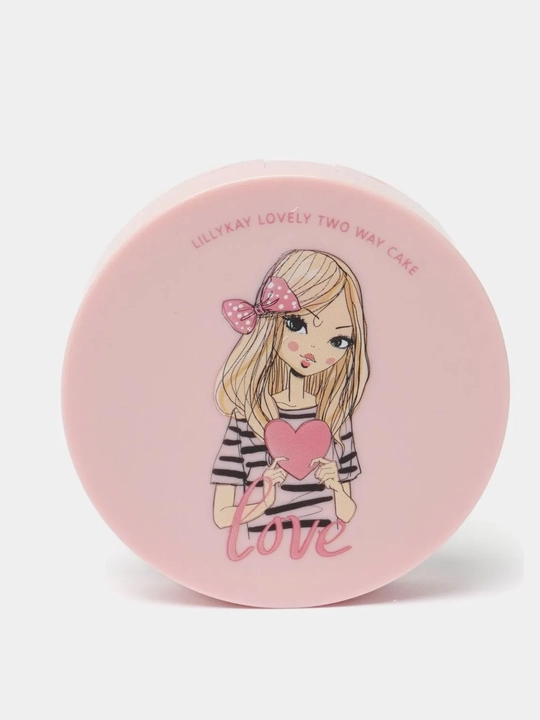 Lillykay пудра для лица, компактная SPF30/40 PA++, с зеркалом и спонжем