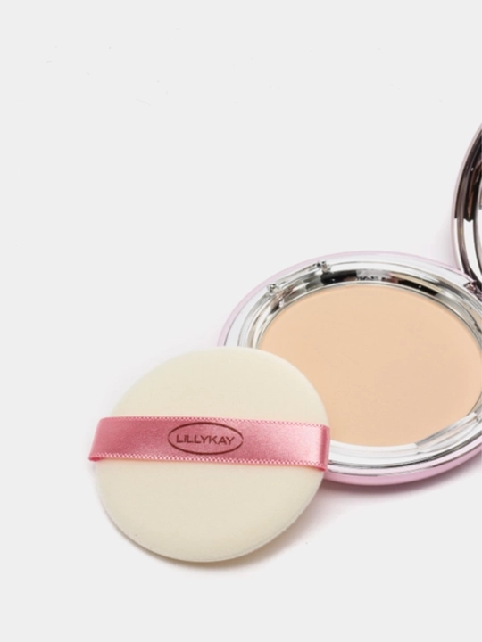 Yuz uchun Lillykay Brightening Powder Pact SPF30 PA+++ mineral kukuni