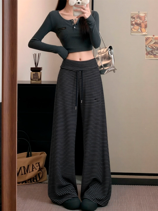 Ayollar va qizlar uchun keng sport shimi, kundalik Baggy jogger, Y2K casual uslubi