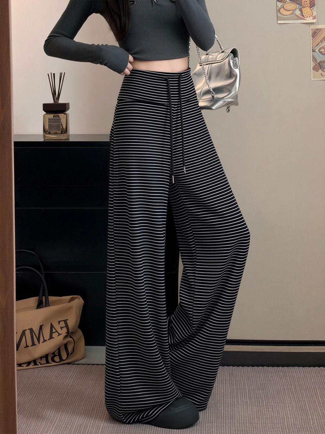 Ayollar va qizlar uchun keng sport shimi, kundalik Baggy jogger, Y2K casual uslubi