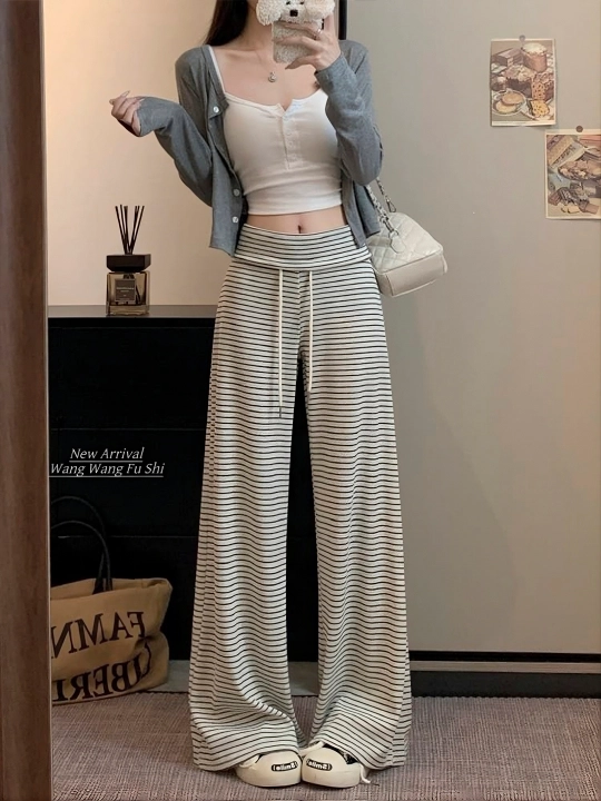 Ayollar va qizlar uchun keng sport shimi, kundalik Baggy jogger, Y2K casual uslubi