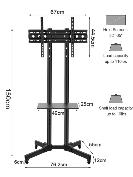 Кронштейны для телевизора 32" до 75", кронштейн для телевизора и монитора