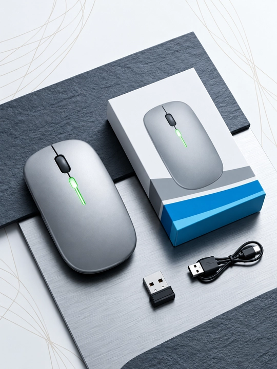 Kompyuter uchun sichqoncha, simsiz, shovqinsiz, Bluetooth, RGB yoritilgan - 