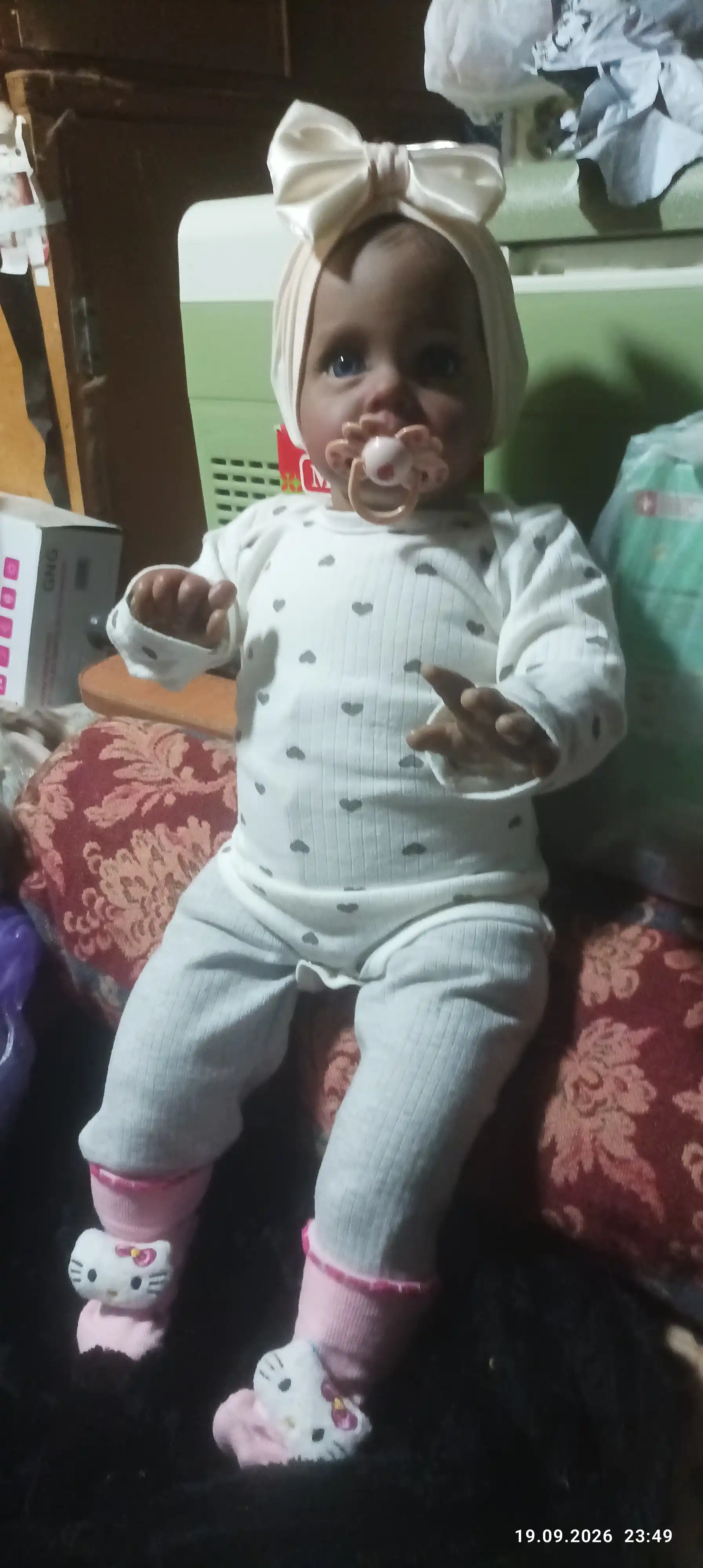 Reborn qo‘g‘irchog‘i 3D terisi realistik chaqaloq, 62 sm