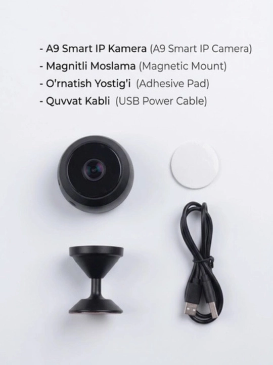A9 Mini IP Kamera — ixcham va qulay kuzatuv kamerasi
