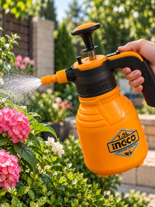 Ingco 1. 5l bosimli purkagich, bog‘ va o‘simliklar uchun qo‘l pompali purkagich