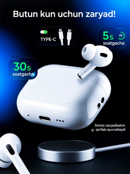 Pods Pro 3 ANC, беспроводные Bluetooth-наушники, сенсорные, для всех типов телефонов