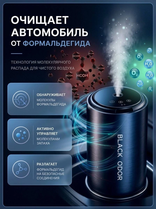 Avtomobillar, uylar va ishxona uchun havo spreyi BLACK ODOR