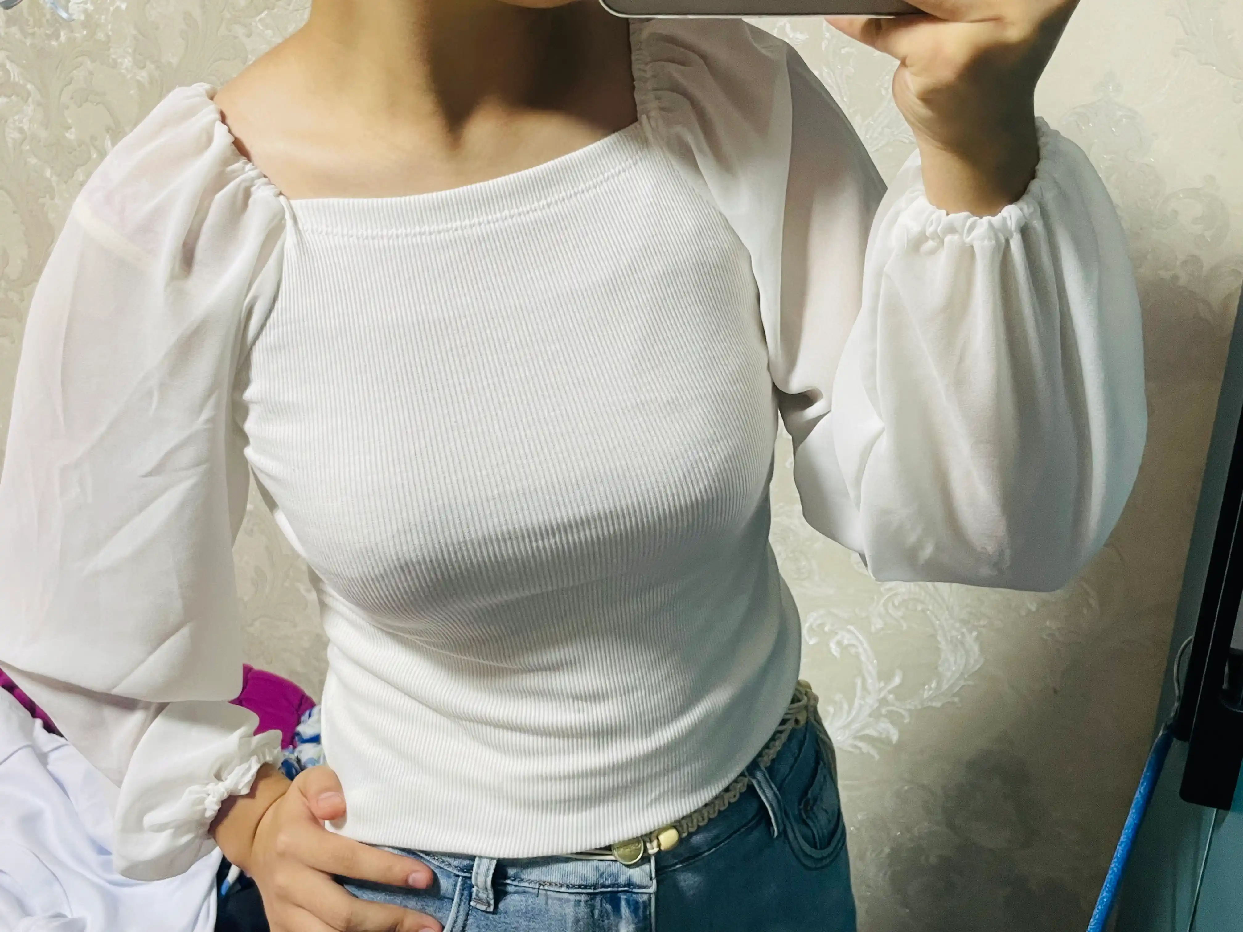 Женская кофта, топ кофточки женские, блузка, нарядная, школьная, офисная, 95% хлопок