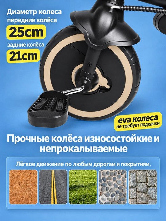 Детская коляска Cool Guy 1–4 лет, 360°, двусторонняя, 30 кг, сидя и лёжа