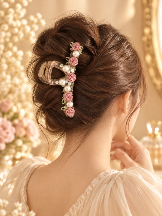 Заколка-краб для волос двусторонняя разноцветная, Zare Jewelry