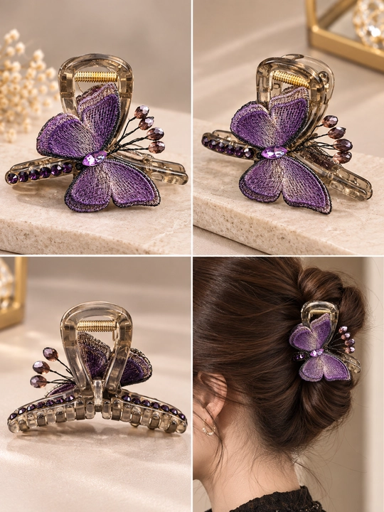 Заколка-краб для волос двусторонняя разноцветная, Zare Jewelry - 