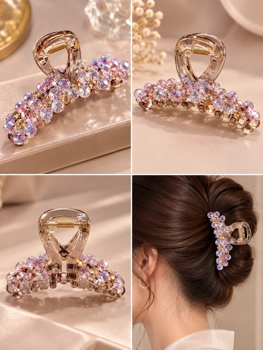 Заколка-краб для волос двусторонняя разноцветная, Zare Jewelry - 