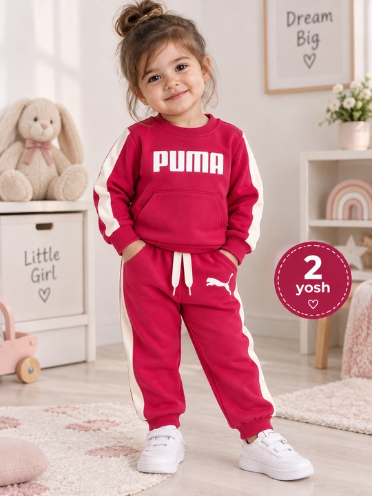 Bolalar uchun PUMA sportivka dvoyka, qiz va o‘g‘il bolalar kostyumi 2–7 yosh