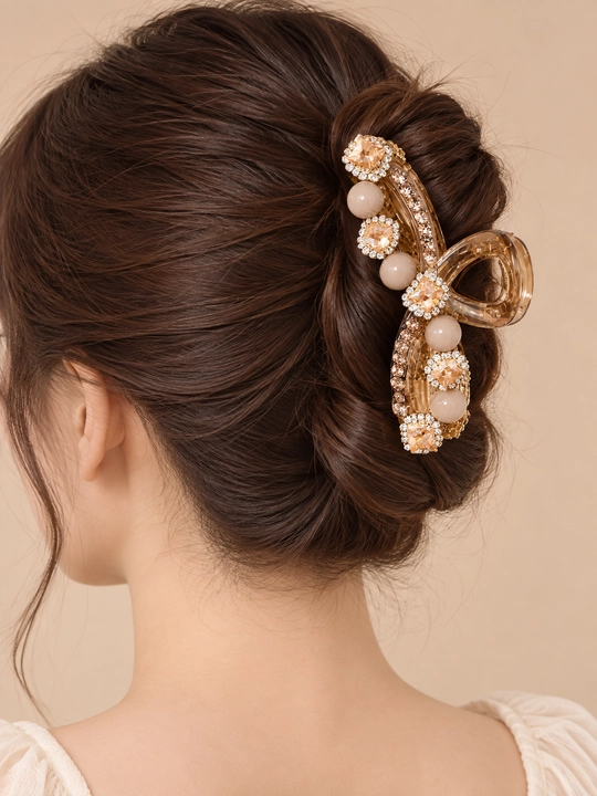 Заколка-краб для волос двусторонняя разноцветная, Zare Jewelry