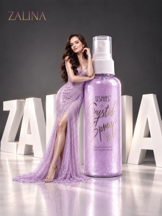 Спрей-шиммер для тела с блёстками USHAS Crystal Spray — 4 оттенка