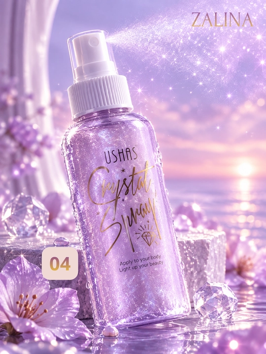 Спрей-шиммер для тела с блёстками USHAS Crystal Spray — 4 оттенка