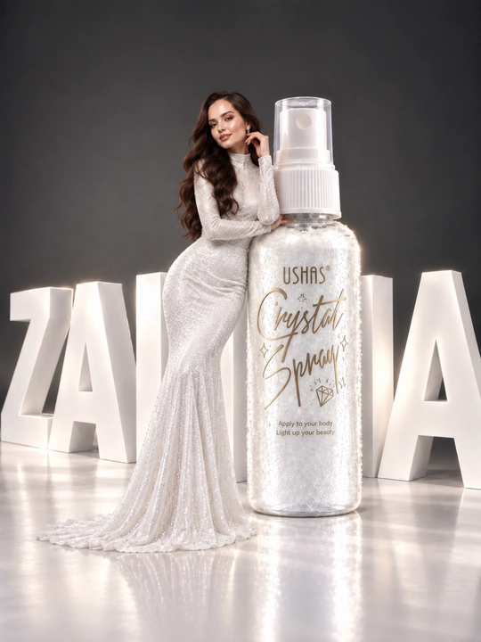 Спрей-шиммер для тела с блёстками USHAS Crystal Spray — 4 оттенка