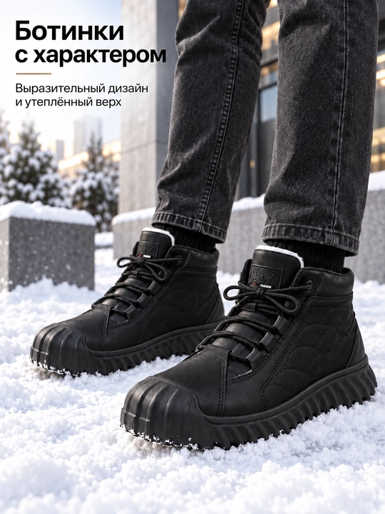 Erkaklar uchun ThermoStep issiq bog‘ichli qishki botinkalar