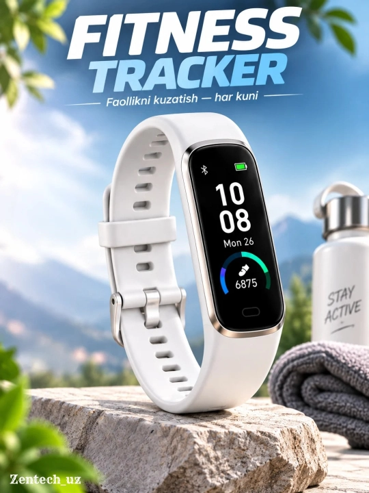 Фитнес-браслет Fitness Tracker, подсчёт шагов, мониторинг пульса, сна и калорий, IP67 - 