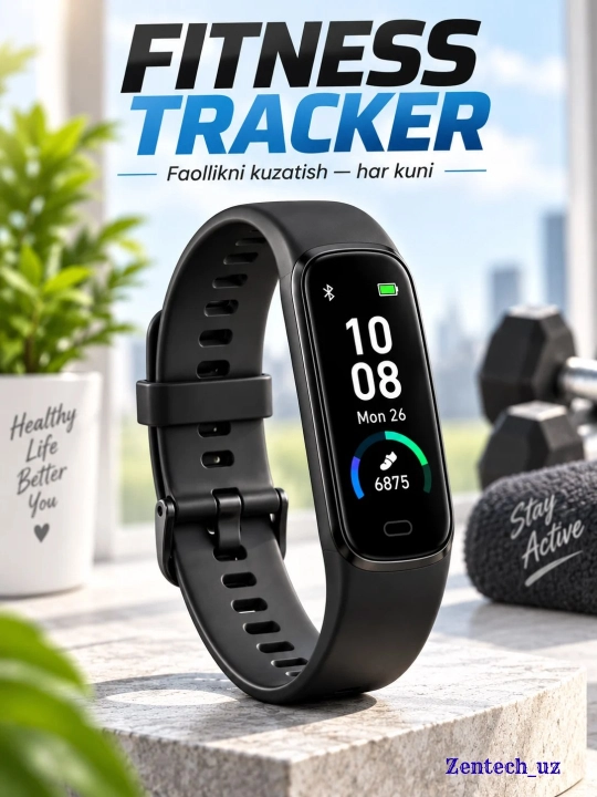 Фитнес-браслет Fitness Tracker, подсчёт шагов, мониторинг пульса, сна и калорий, IP67 - 