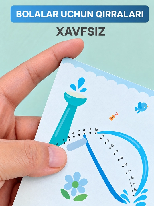 Bolalar uchun ko‘p martali sehrli yozuv daftari, 3+ - yozishni o‘rgatish, husnixat