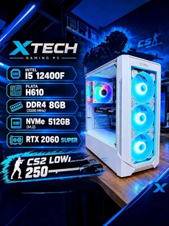 Kuchli o‘yin va ish kompyuteri – i5-12400F.RTX 2060 Super 8GB.16GB DDR4.NVMe 512GB.H610 - 