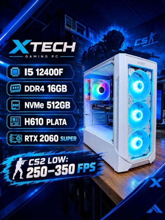 Kuchli o‘yin va ish kompyuteri – i5-12400F.RTX 2060 Super 8GB.16GB DDR4.NVMe 512GB.H610