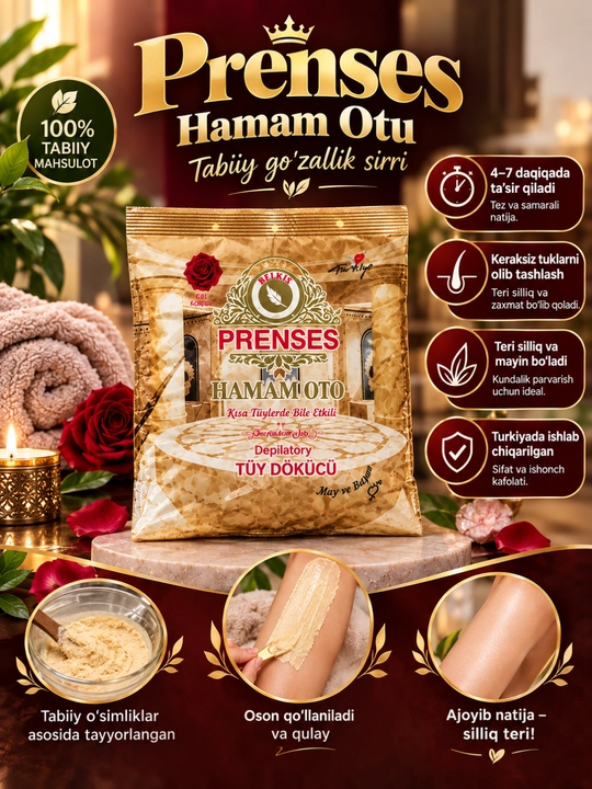 Депиляционный порошок Princess Hamam Otu (порошок Hurrem) - 