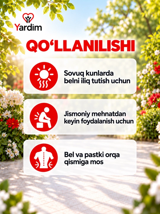 Belni isituvchi elastik belbog‘, erkaklar va ayollar uchun, model Y-10025