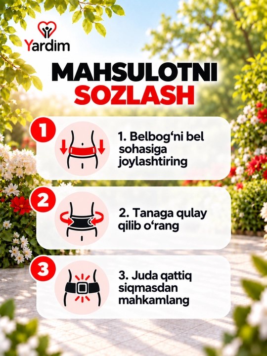 Belni isituvchi elastik belbog‘, erkaklar va ayollar uchun, model Y-10025