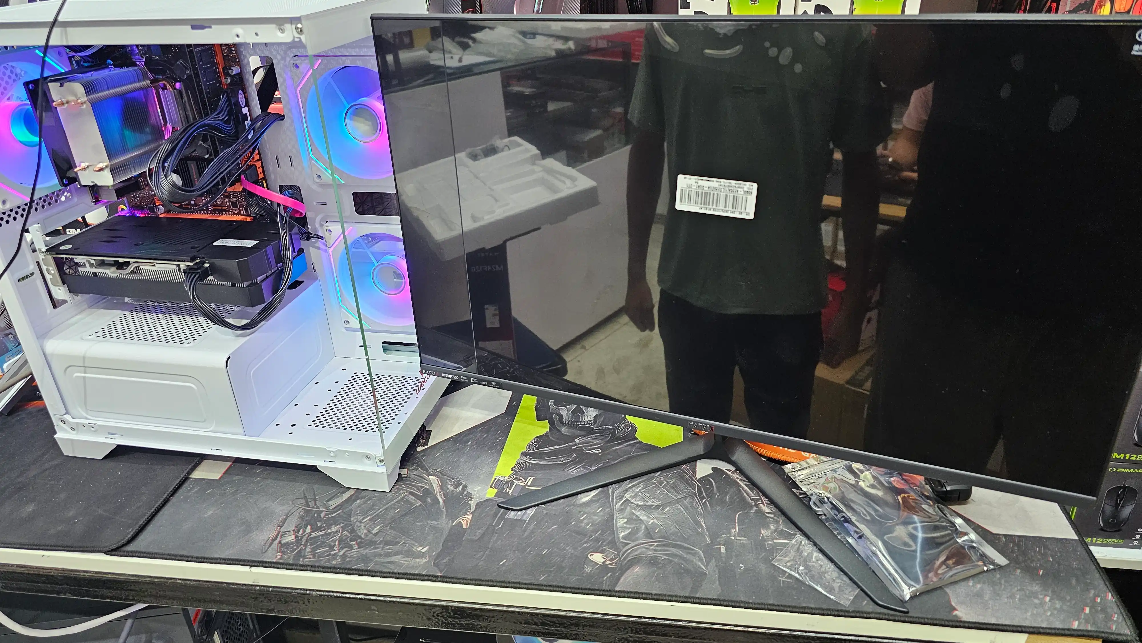 Kompyuter, korpus va monitor o‘yinlar va ofis uchun tayyor to‘plam DDR3 16 GB, SSD 512 GB