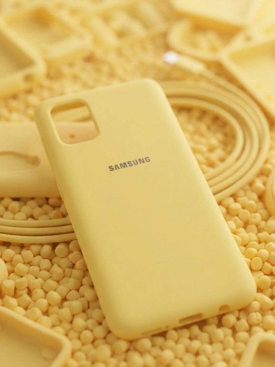 Samsung Galaxy A31 uchun sariq rangli silikon himoya chexoli