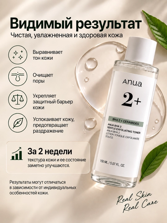 Тонер для лица от угрей и прыщей, Anua BHA toner