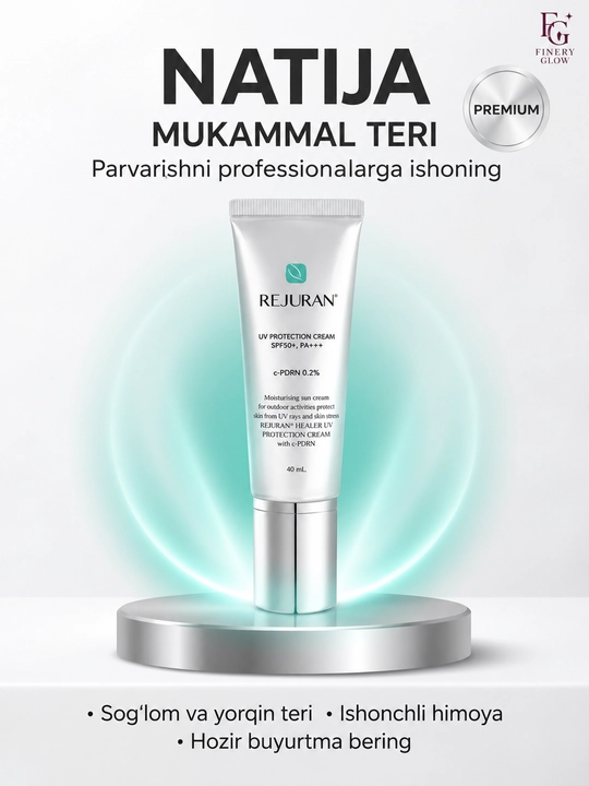 REJURAN UV Protection quyoshdan himoya kremi SPF50+ PA+++, c-PDRN 0,2%, 40 ml