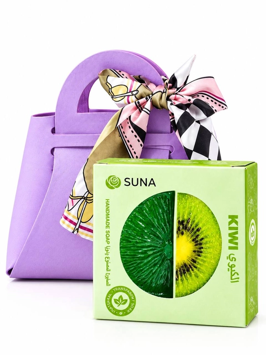 Sovg‘abop mini sumkacha va xushboy sona sovun, sharf-bantli bezakli - 