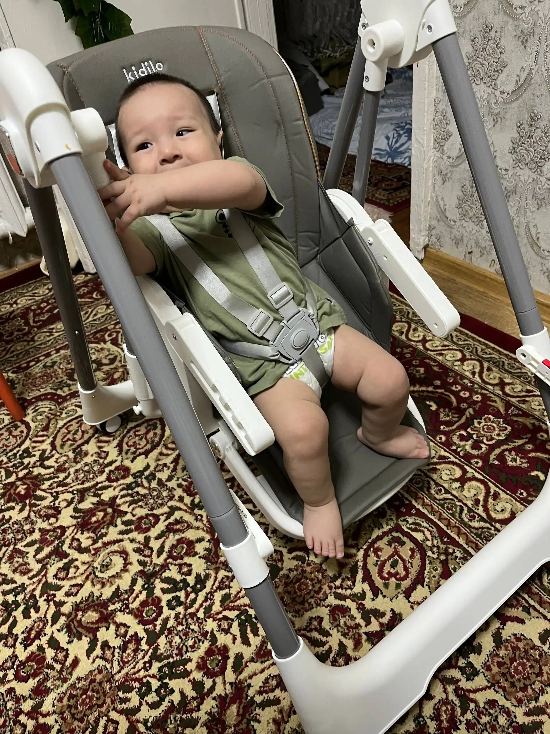 Стульчик для кормления + качели, 2 в 1, kidilo