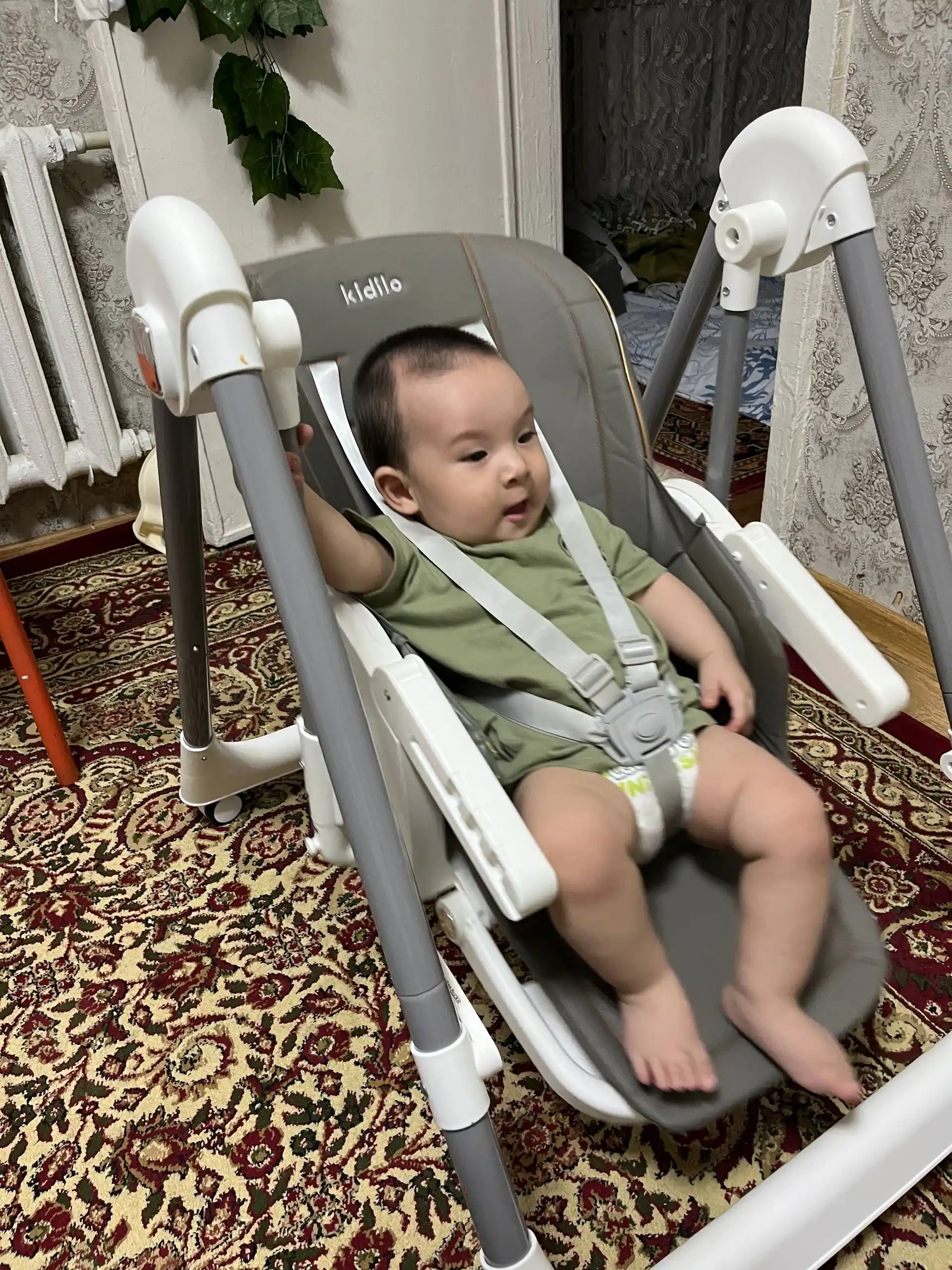 Стульчик для кормления + качели, 2 в 1, kidilo