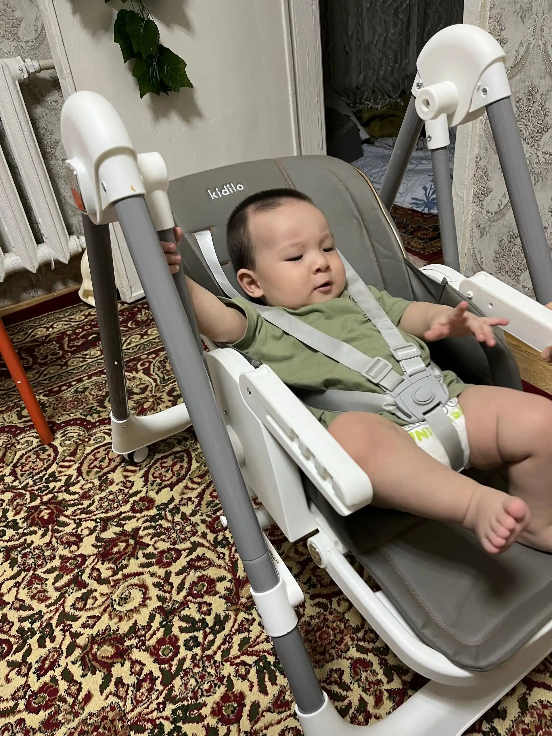 Стульчик для кормления + качели, 2 в 1, kidilo