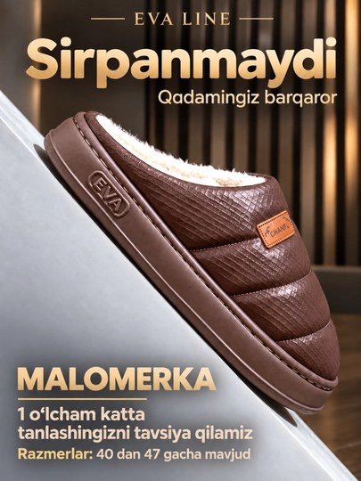 Erkaklar va ayollar uchun qishki mo‘ynali issiq uggilar,malomerka-bir razmer katta tanlang