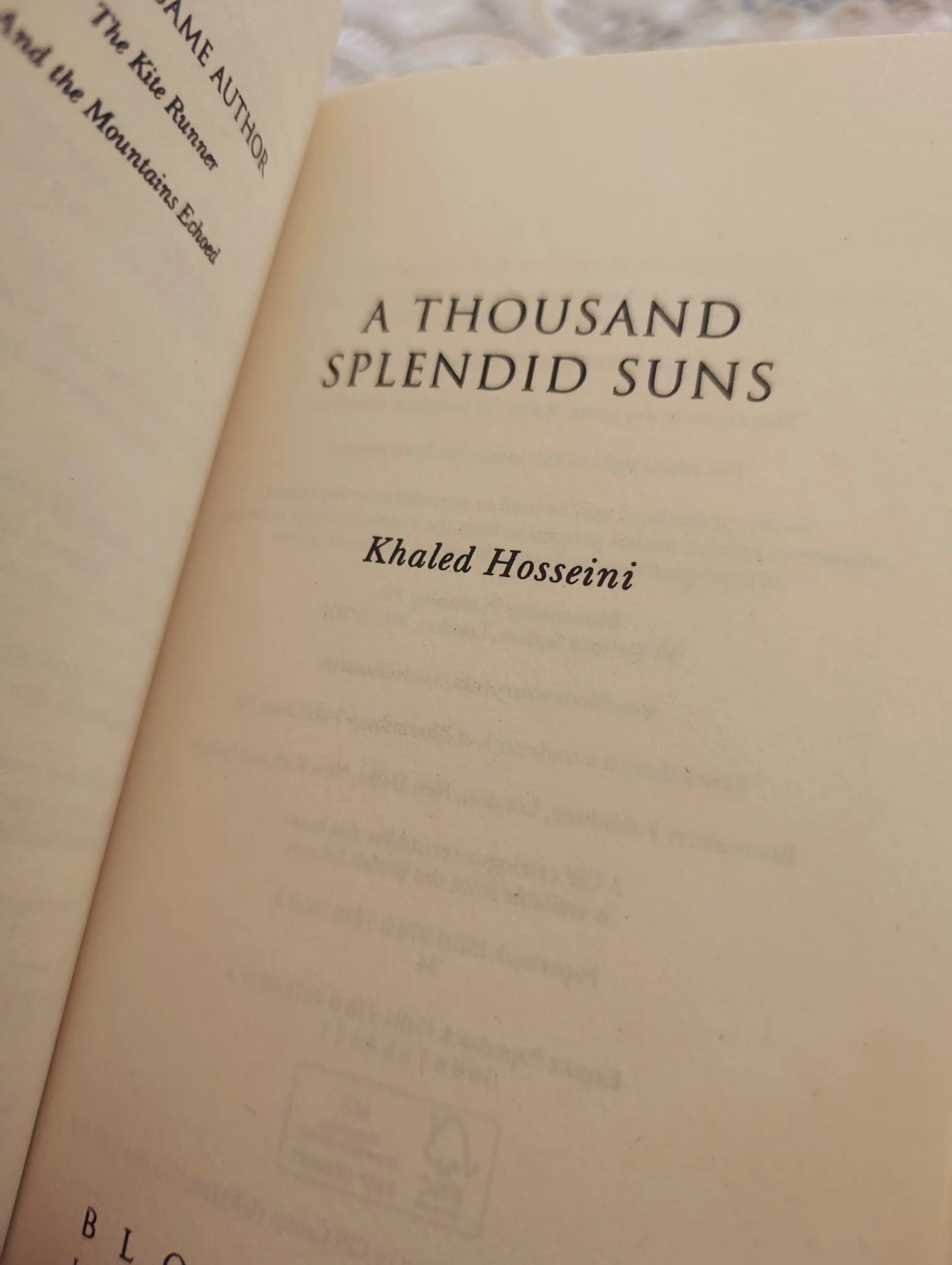 A Thousand Splendid Suns - Khaled Hosseini