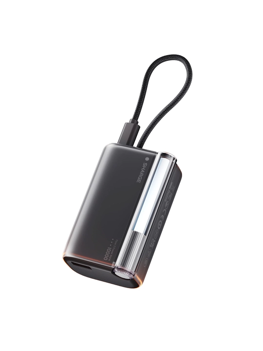 Повербанк SHARGE Flow 3, 10000 мА·ч, PD 45 Вт, встроенный кабель USB-C