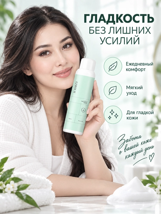EZROLL II depilyatsiya uchun muss, tuklarni olib tashlash vositasi, 150 ml, silliq teri uchun